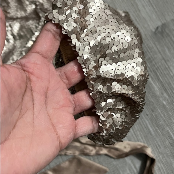 MIA Joy Sequin Wrap Top with Tie - Picture 5 of 8